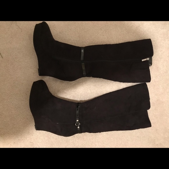 Nine West black platform boots - Picture 2 of 4